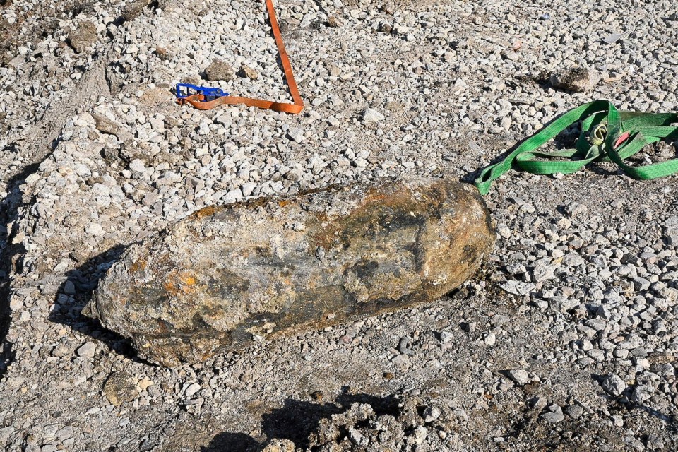 Unexploded World War II bomb found in Saint-Denis, France.
