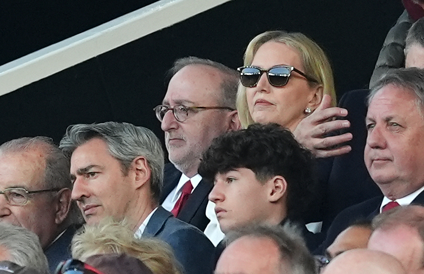 Edward Glazer and others at a Manchester United Premier League match.