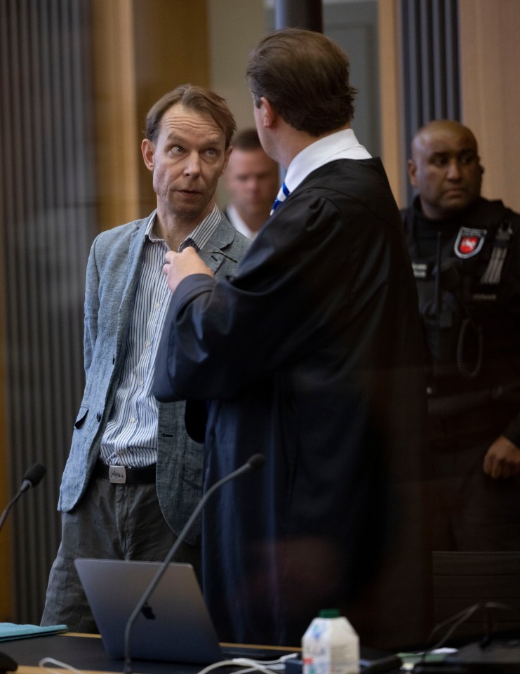 Christian Brueckner's defense team in court.