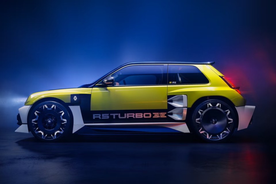 Renaults latest move in its reinvention  or Renaulution as the company likes to call it  is another retro-futuristic model in the shape of an all-new Renault 5 Turbo., , Car fans will remember the two Renault 5 Turbos of the 1980s: wild, mid-engined rally specials that used turbocharging to give a small car incredible performance and wild body enhancements to give it sportscar poise., , That same theme continues with the new Renault 5 Turbo 3E, except that this car  as with the new Renault 5  is all electric. That means traditional turbocharging cant apply here, so why call it turbo? Turbo is more of a spirit with this car, Renaults design boss Gilles Vidal told us., , RIP FROM: http://www.independent.co.uk/cars/electric-vehicles/new-renault-5-turbo-3e-electric-car-b2714690.html