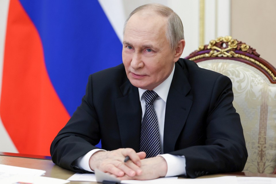 Vladimir Putin at a meeting.