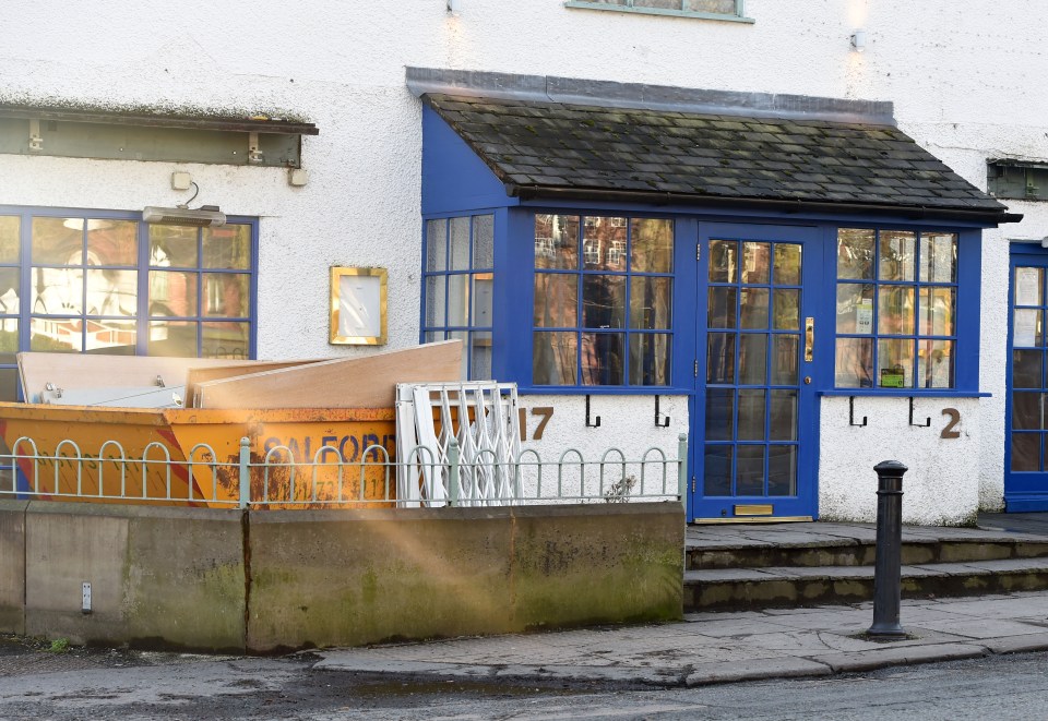 Demolition of Ryan Giggs' restaurant.