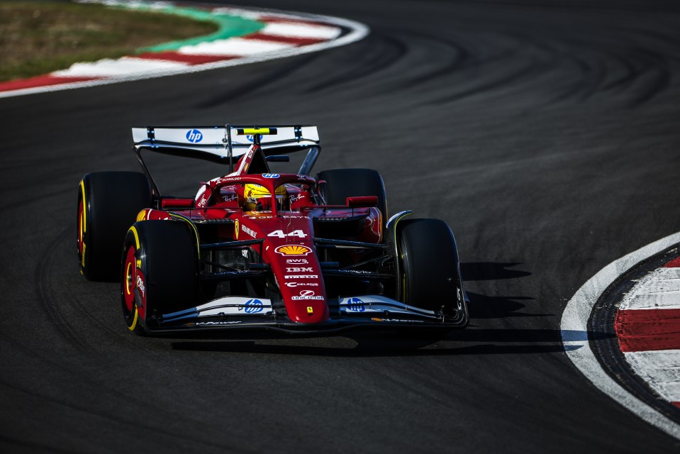 Formula 1 car on a racetrack.