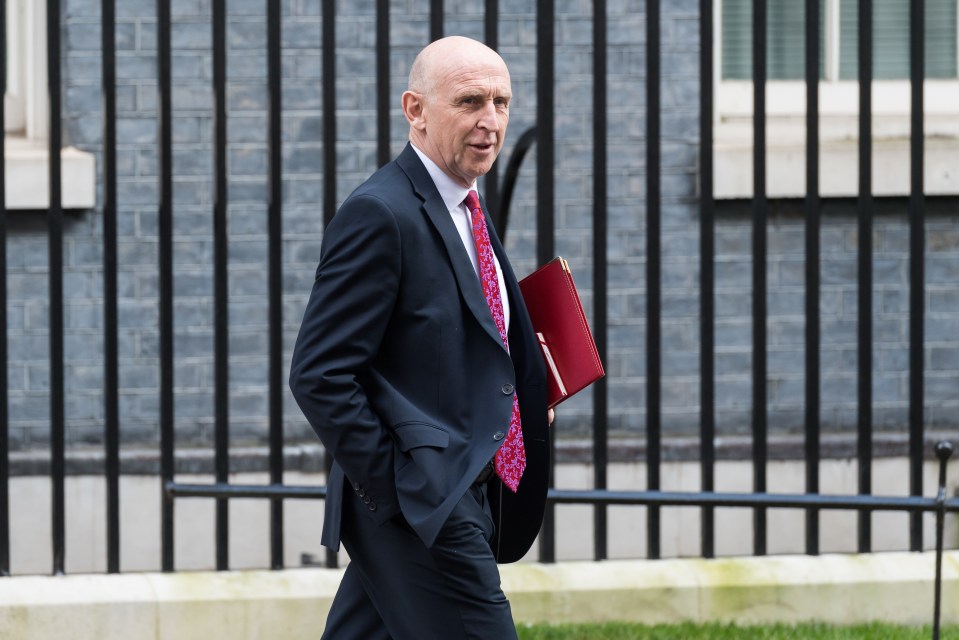 John Healey, Secretary of State for Defence, leaving 10 Downing Street.