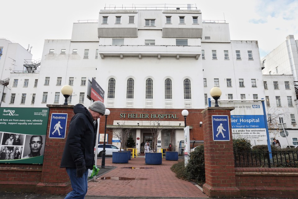 St Helier Hospital in southwest London.