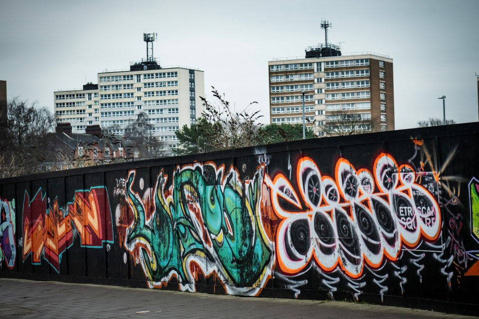 Graffiti on a wall in Stoke-on-Trent.