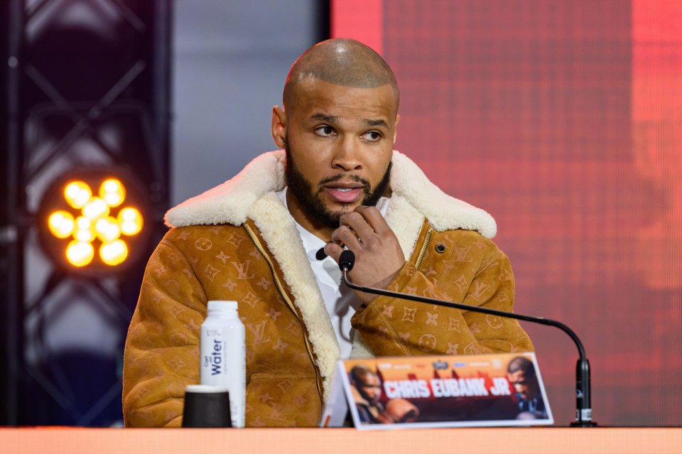 Chris Eubank Jr. at a press conference.
