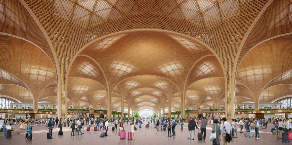 Illustration of Techo International Airport's interior.