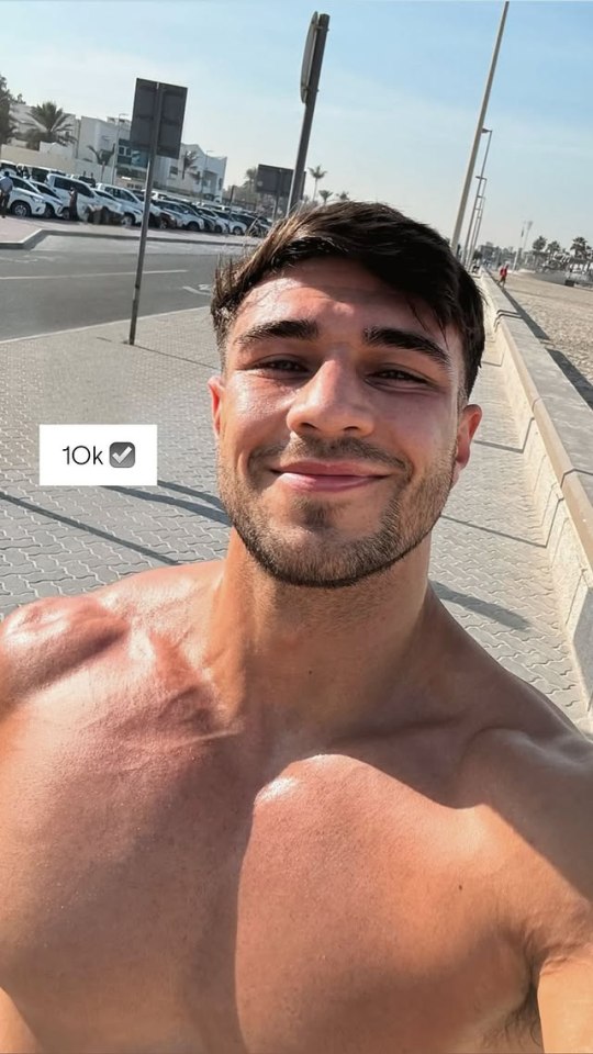 Selfie of Tommy Fury on holiday.