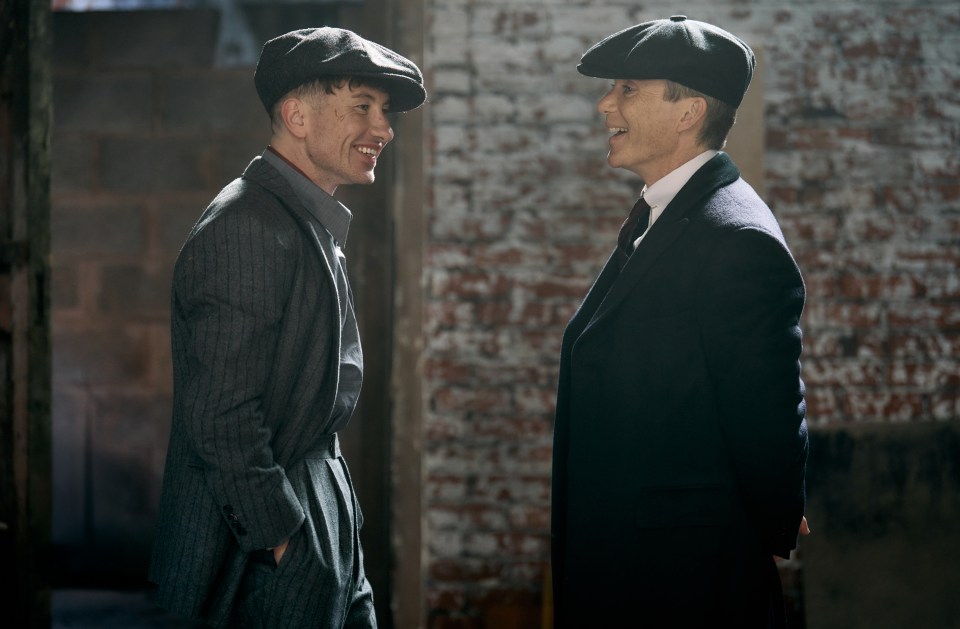 Barry Keoghan and Cillian Murphy in the upcoming Peaky Blinders film.
