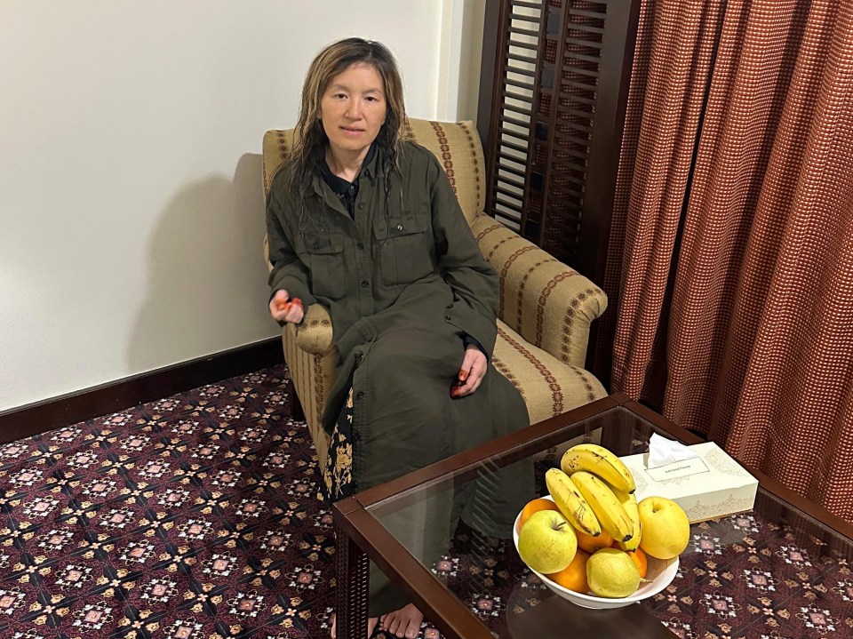 Photo of Faye Dail Hall after her release in Kabul.