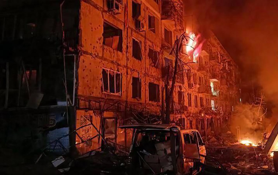 Aftermath of a Russian attack in Odesa, Ukraine.