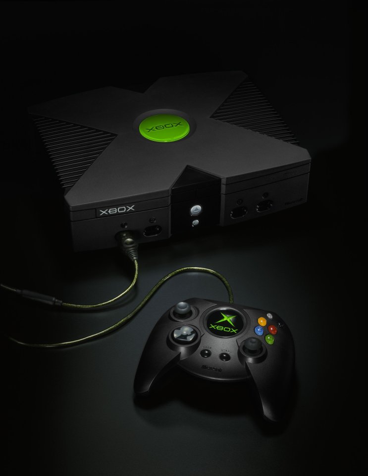 Xbox console and controller.