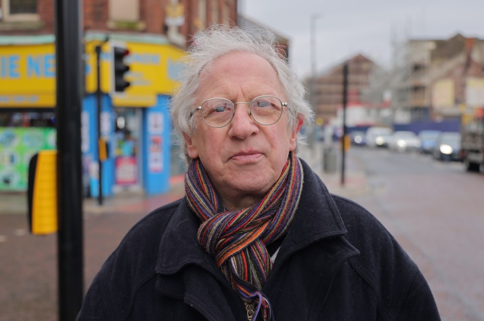 Portrait of William Gaines, a 70-year-old Labour voter in Blyth, Northumberland.