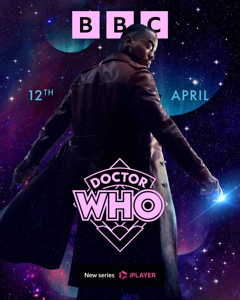 Promotional poster for the new Doctor Who series, featuring the Fourteenth Doctor.