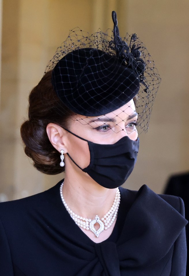 Catherine, Duchess of Cambridge at Prince Philip's funeral.