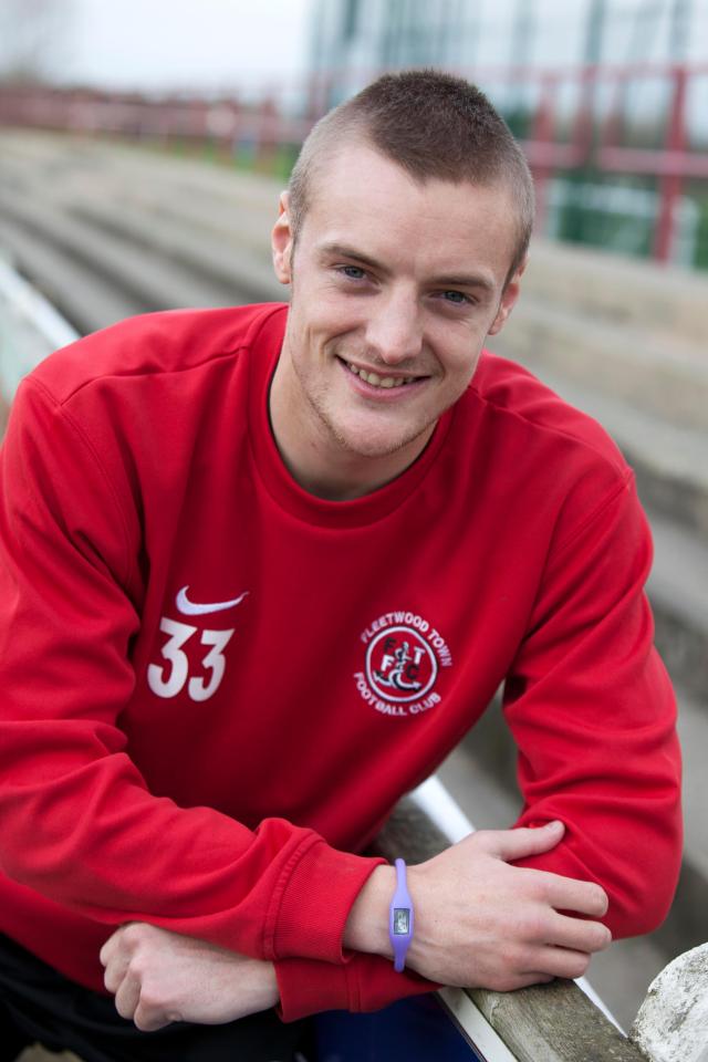 Jamie Vardy in 2011 playing for Fleetwood Town FC.