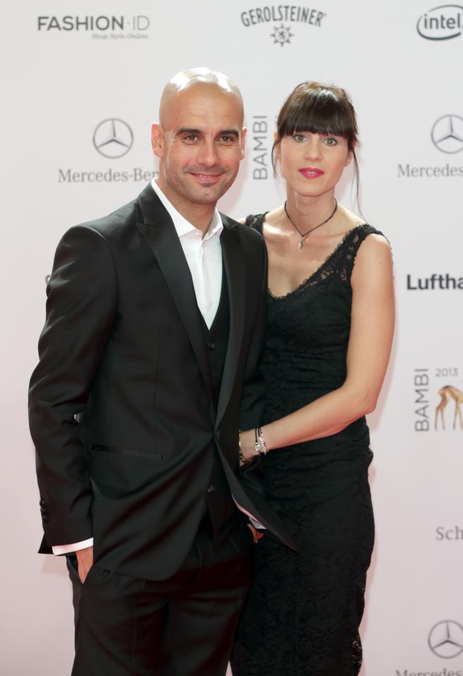 Pep Guardiola and his wife Cristina at the Bambi Awards.