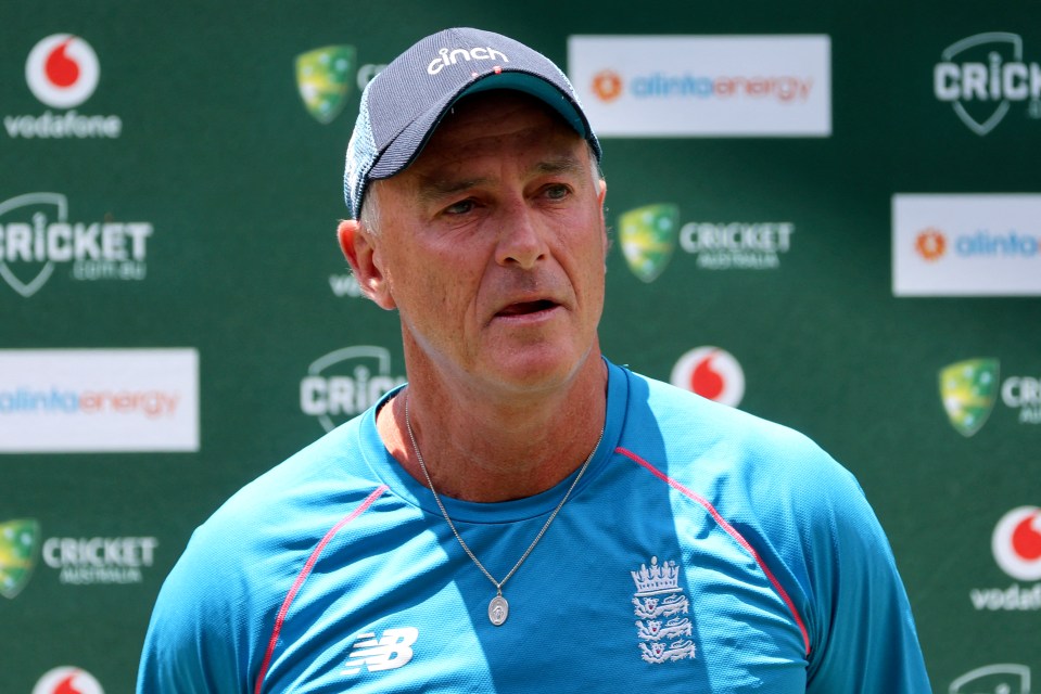Graham Thorpe, England cricket assistant coach, at a press conference.