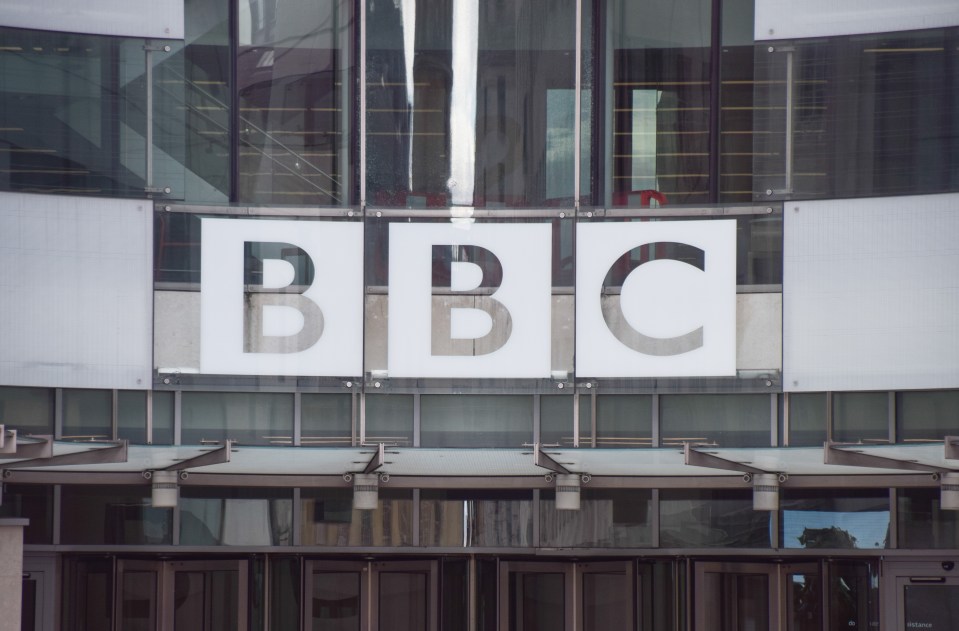 BBC logo on Broadcasting House in London.