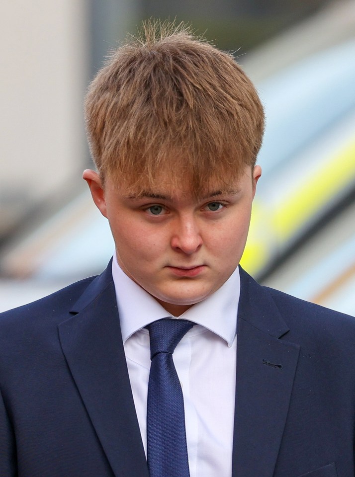 Edward Spencer arriving at Warwick Crown Court.