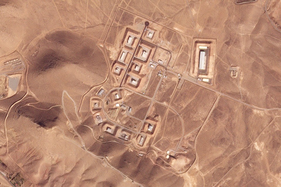 Satellite image of damaged buildings at Iran's Khojir military base.