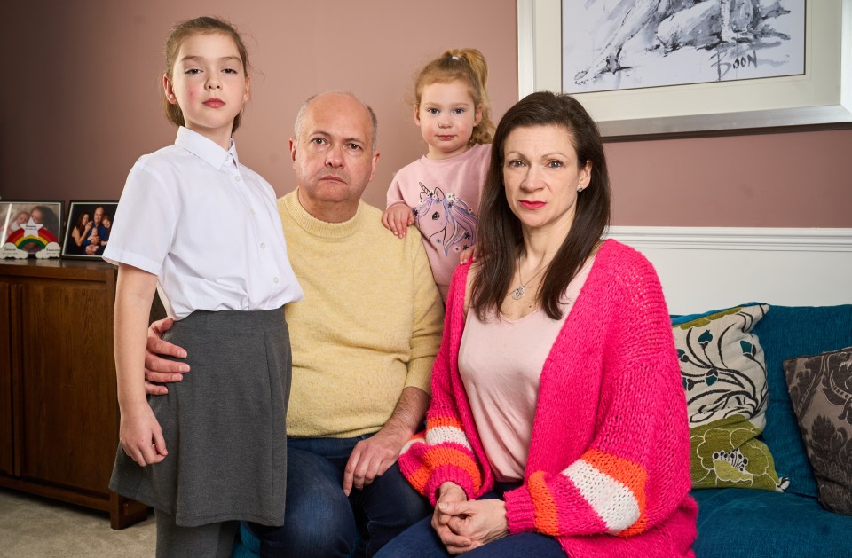 Parents and their two daughters.