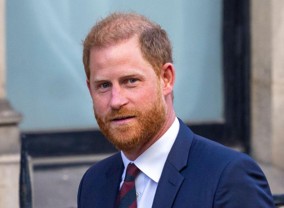 Prince Harry arriving at the Royal Courts of Justice.