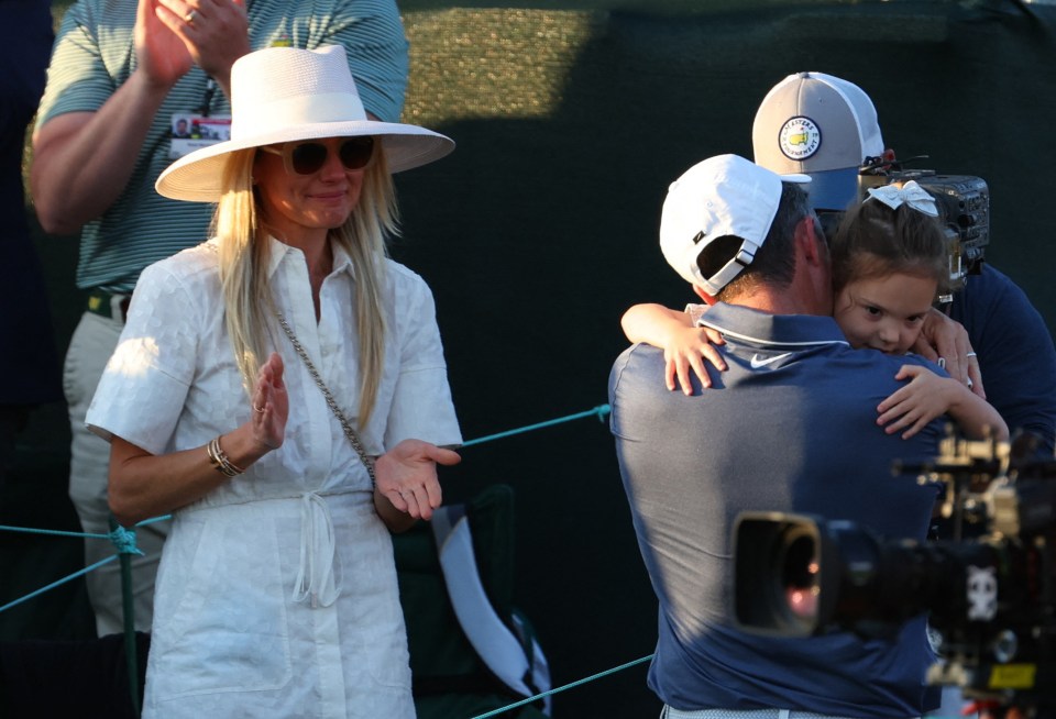 Rory McIlroy celebrates his Masters win with his family.