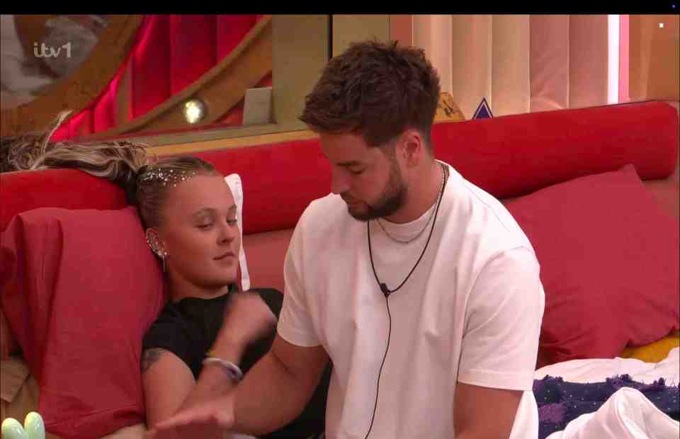 JoJo Siwa and Chris Hughes in bed together.