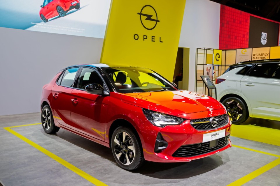 Opel Corsa-e electric hatchback car.