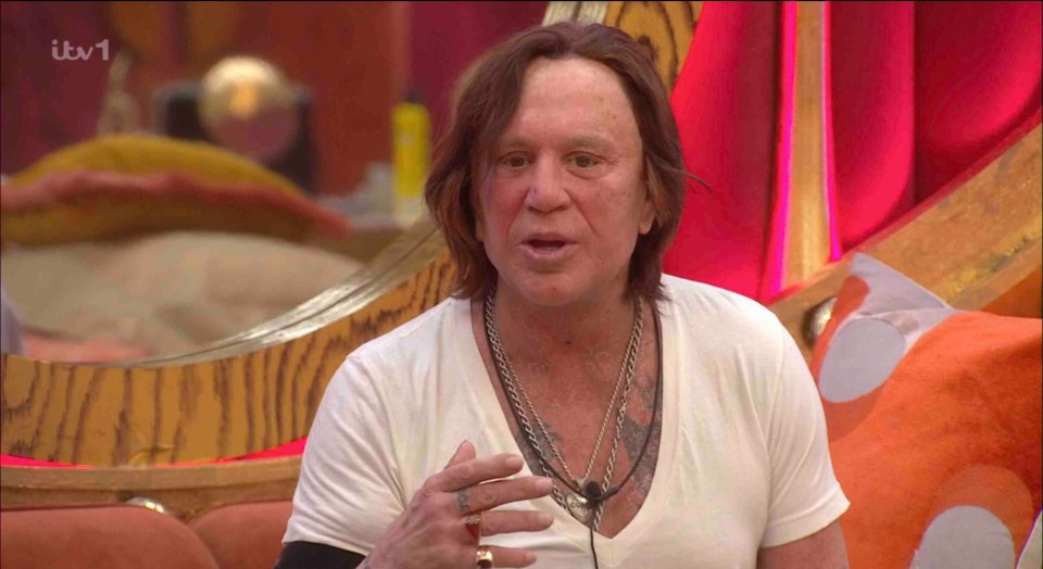 Mickey Rourke on Celebrity Big Brother.