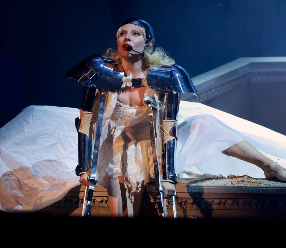 Lady Gaga performing at Coachella.
