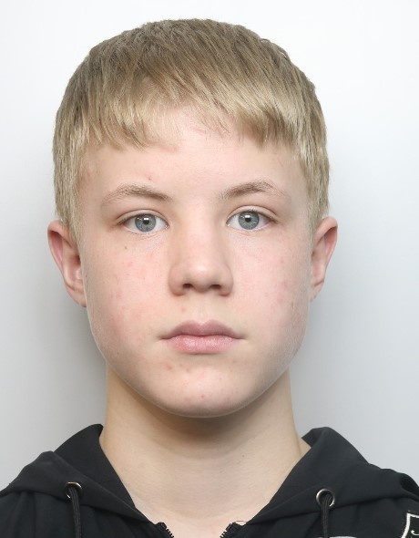 Mugshot of a teenage boy.