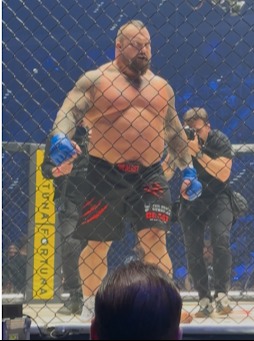 Hafþór Júlíus Björnsson at a mixed martial arts event.