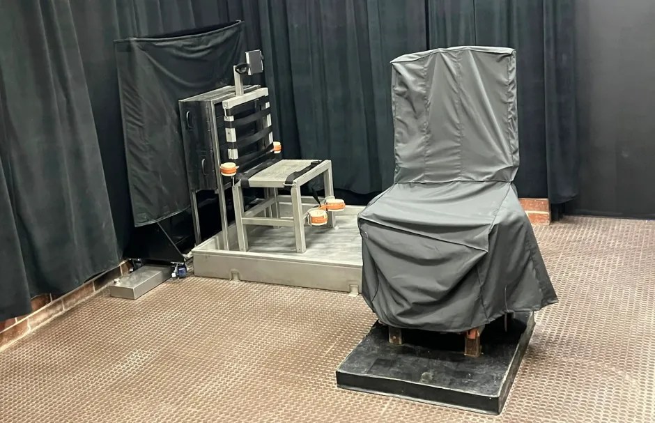 Electric chair and restraint chair.