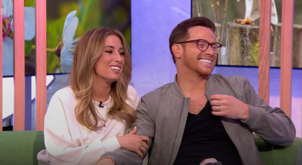 Stacey Solomon and Joe Swash on a BBC show.
