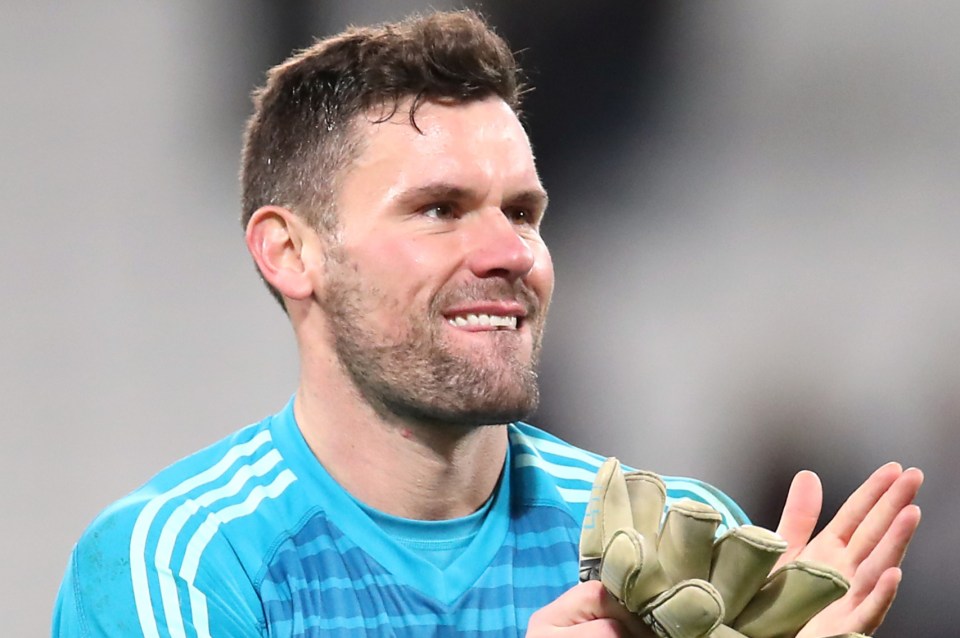 Ben Foster, Watford goalkeeper, applauding.