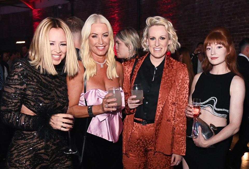 Kimberley Walsh, Denise van Outen, Steph McGovern, and Nicola Roberts at the Virgin Atlantic Attitude Awards.