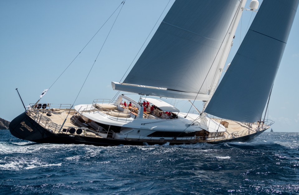 The yacht Bayesian at the St Barths Bucket Regatta.