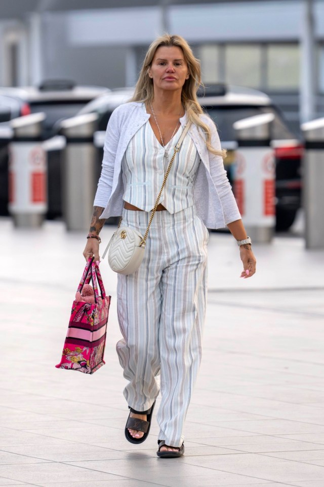 ***EXCLUSIVE ALL ROUND PICTURES £200 ONLINE FEE ONLY***..The Cast for the NEW Series of Celebs Go Dating seen arriving at Gatwick Airport...Filming is underway on the new series of Celebs Go Dating as Kerry Katona, Christine McGuinness, Liv Hawkins, Louis Russell & Jon Lee were spotted at Gatwick Airport jetting goff to Ibiza for a romantic getaway. ..In a brand new twist this series, the celebs are being whisked away on the their first week at the agency to a glamorous villa abroad. Theyll be living together, leaving fame and distractions behind to focus on finding real connections in the Ibiza Sun. ..Pictured - Kerry Katona.... ***EXCLUSIVE ALL ROUND PICTURES £200 ONLINE FEE ONLY***.***PLEASE CALL OR EMAIL FOR PRINT PRICES BEFORE OR AFTER USAGE***
