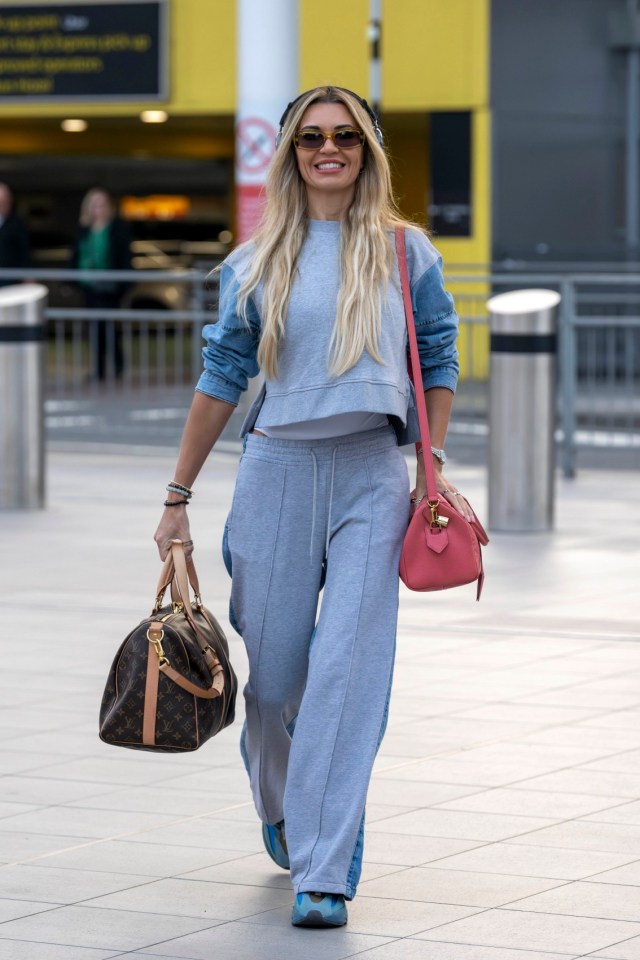 ***EXCLUSIVE ALL ROUND PICTURES £200 ONLINE FEE ONLY***..The Cast for the NEW Series of Celebs Go Dating seen arriving at Gatwick Airport...Filming is underway on the new series of Celebs Go Dating as Kerry Katona, Christine McGuinness, Liv Hawkins, Louis Russell & Jon Lee were spotted at Gatwick Airport jetting goff to Ibiza for a romantic getaway. ..In a brand new twist this series, the celebs are being whisked away on the their first week at the agency to a glamorous villa abroad. Theyll be living together, leaving fame and distractions behind to focus on finding real connections in the Ibiza Sun. ..Pictured - Christine McGuinness... ***EXCLUSIVE ALL ROUND PICTURES £200 ONLINE FEE ONLY***.***PLEASE CALL OR EMAIL FOR PRINT PRICES BEFORE OR AFTER USAGE***