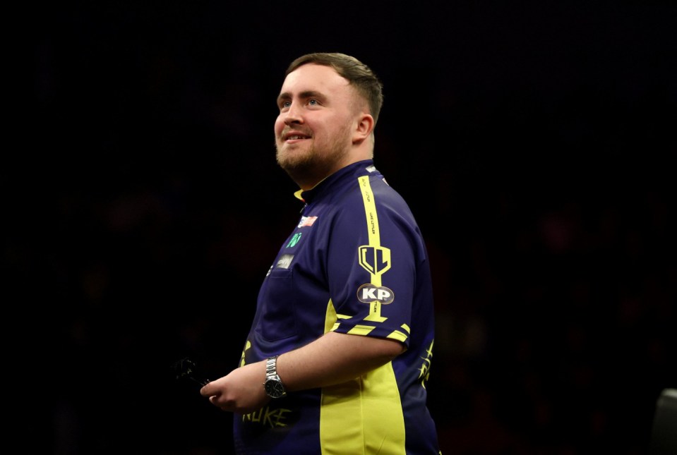 Darts - 2025 Premier League - Newcastle - Utilita Arena, Newcastle, Britain - March 27, 2025 Luke Littler reacts during the final against Luke Humphries REUTERS/Lee Smith