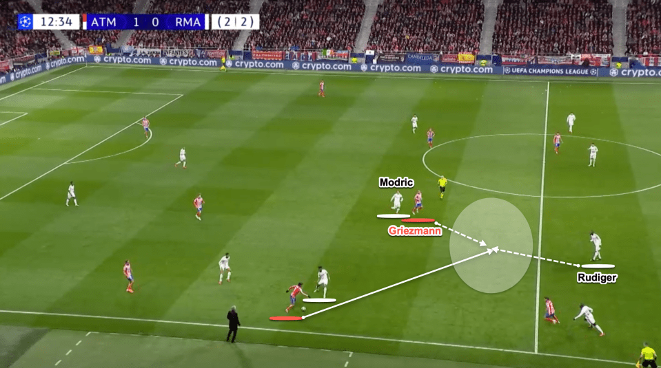 Illustration of a Real Madrid soccer game play.