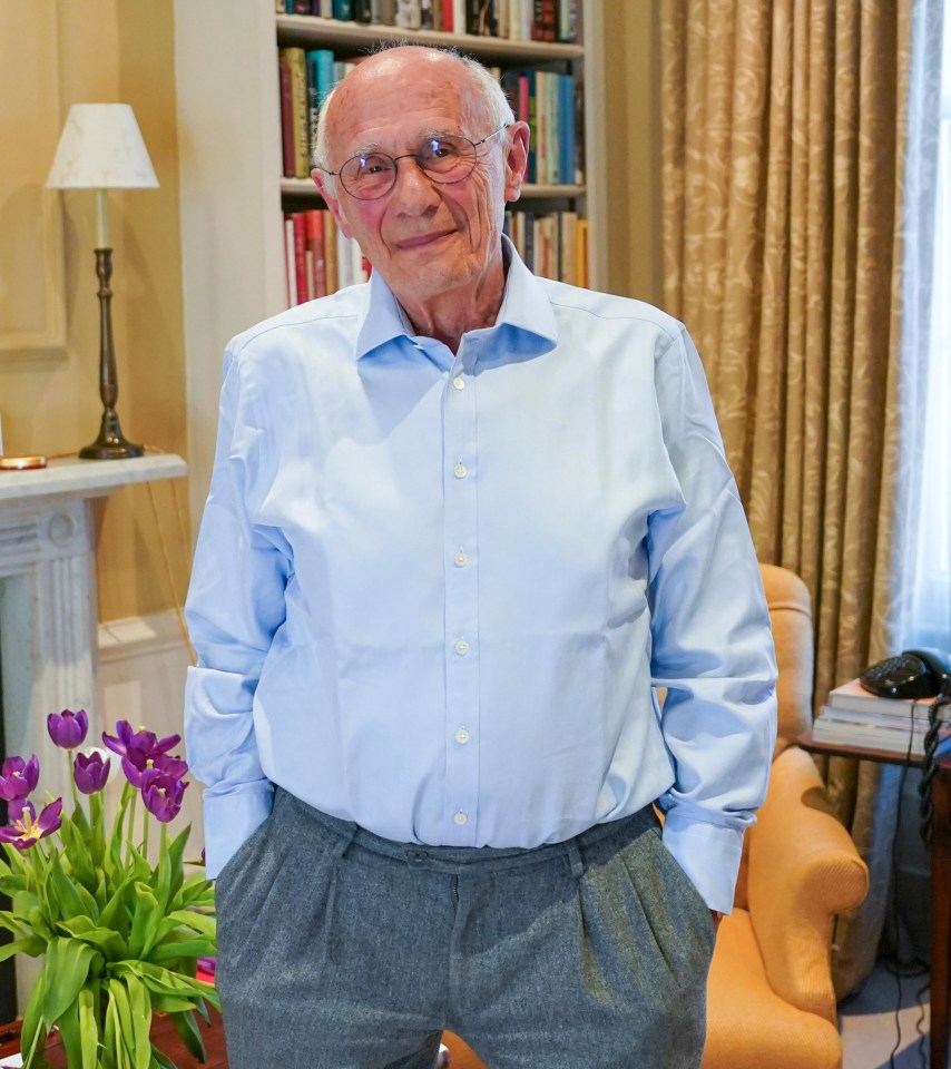 Emeritus Professor Peter Lantos at home in London.