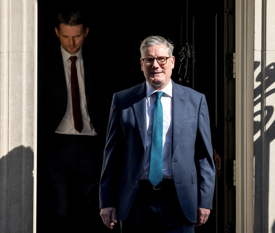 Keir Starmer leaving 10 Downing Street.