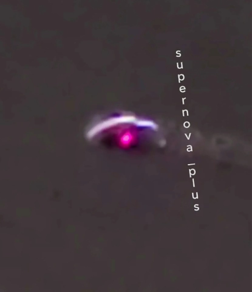 Blurry image of a UFO over Moscow.