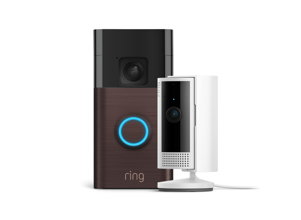 Ring doorbell and indoor cam.