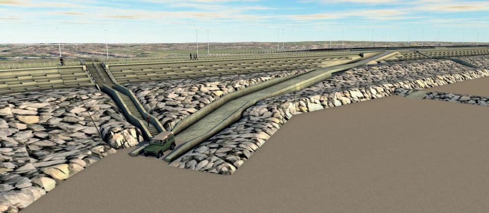 Illustration of the Anchorsholme Coast Protection Scheme.