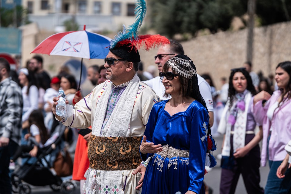 Assyrians, Chaldeans, and Syriacs celebrating Akitu festival in Duhok, Iraq.